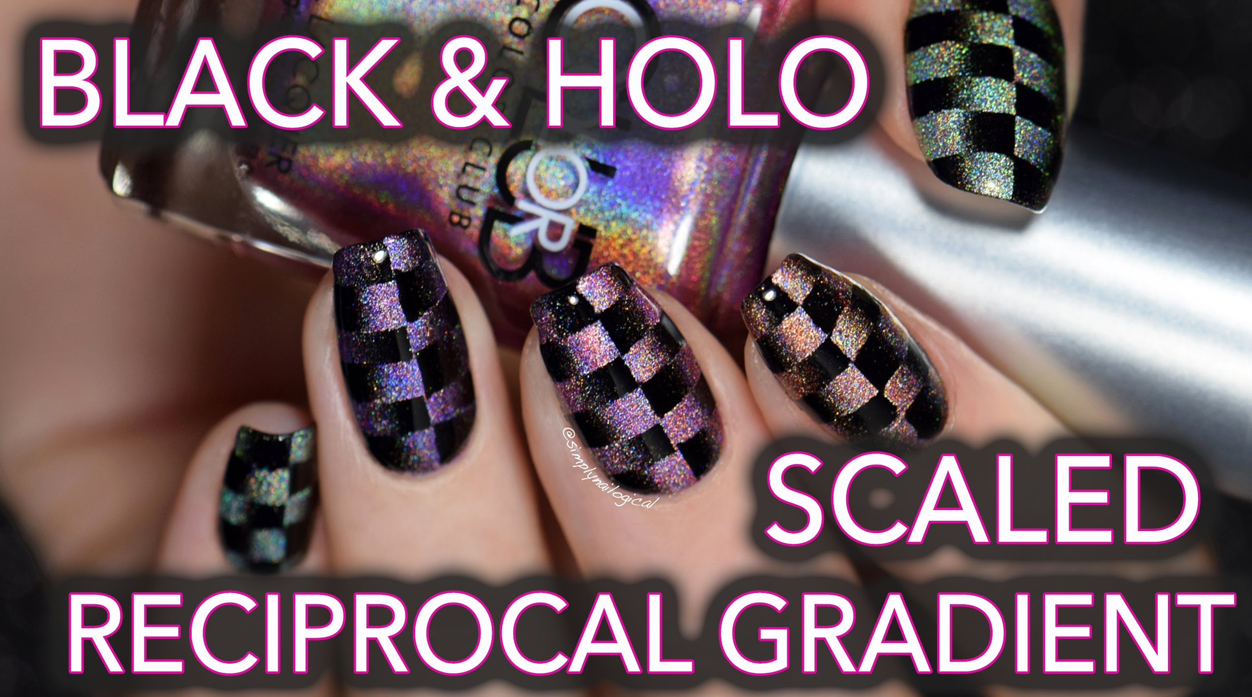 Holographic scaled reciprocal gradient nail art - GRADIENTCEPTION! 1 Holographic scaled reciprocal gradient nail art - GRADIENTCEPTION