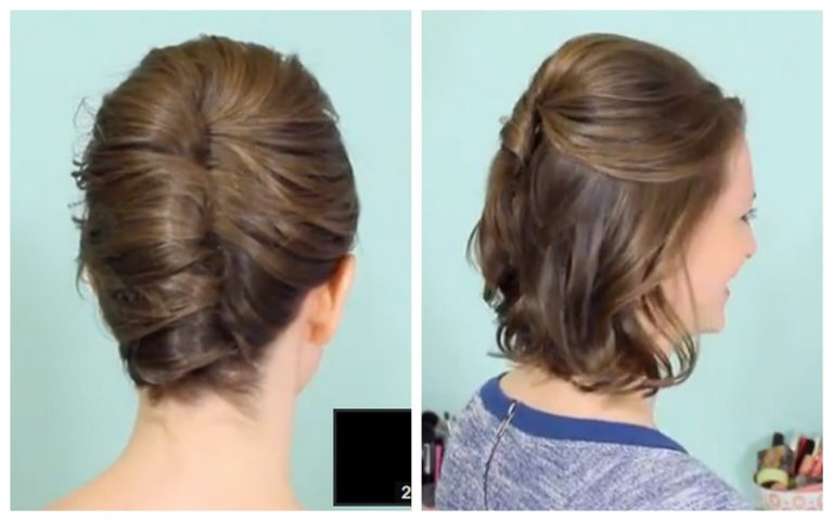 French Twist & Half Updo for Short hair