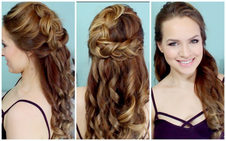 Half Up Braided Hairstyle for Prom