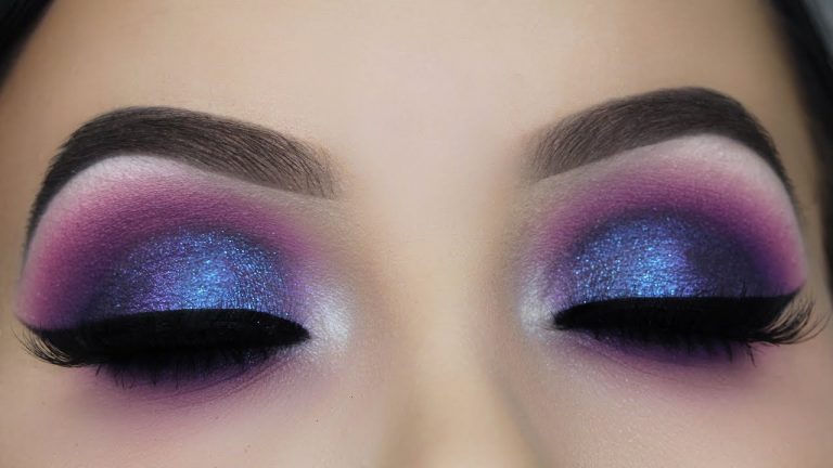 Blue Purple Smokey Eye Makeup
